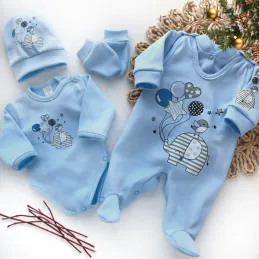 Wyprawka dla niemowlaka 5-cz niebieska 2